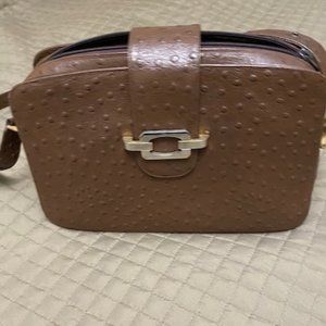 Italinan handmade real ostrich leather bag